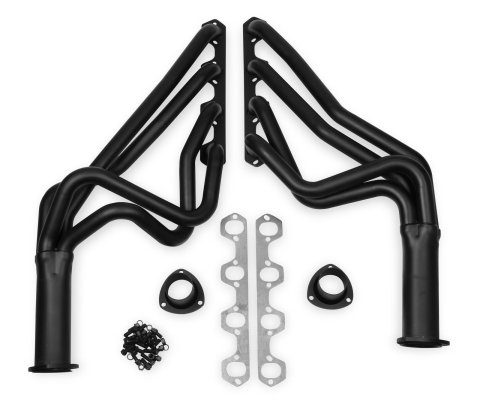 Flowtech Headers 12102FLT Headers, Long Tube, Steel, Painted, Ford, Mercury, Pair