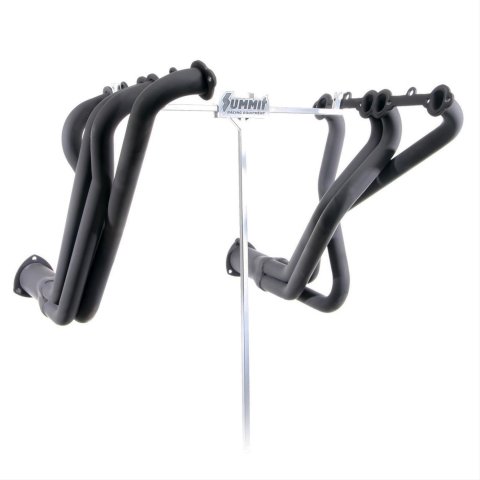 Flowtech Headers 11112FLT Headers, Long Tube, Steel, Black Painted, Chevy, Small Block, Pair