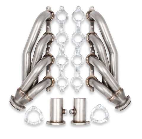 Flowtech Headers 11575FLT Headers, Shorty, Stainless Steel, Natural, 3-Bolt Flange, Chevy, Small Block, LS Engine, Pair