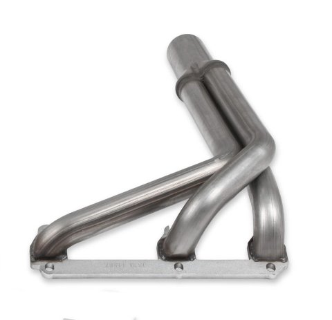 Flowtech Headers 11587FLT Headers, Upright, 1 1/2 in. Primary, 2.5 in. Collector, D-Port, Stainless Steel, Natural, GM, 2.8L, 3.1L, 3.4L, Pair
