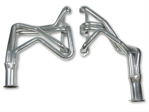 Flowtech Headers 33100FLT Headers, Long Tube, Steel, Ceramic Coated, Dodge, Plymouth, 273, 318, 340, 360, Pair