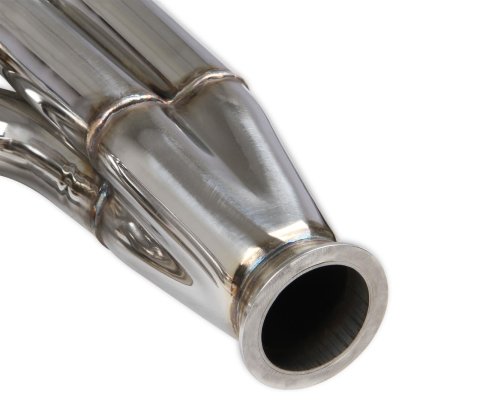 Flowtech Headers 11573FLT Headers, Turbo, Up and Forward, 304 Stainless Steel, Polished, 1.875 in. Primary, 2.500 in. V-Band Collector, Chevrolet, Small Block Gen I, Pair