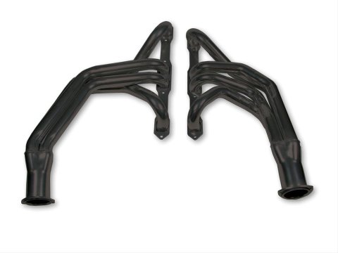 Flowtech Headers 13504FLT Headers, Long Tube, Steel, Painted, Dodge, W100, W150, W200, Pickup, Big Block, B, RB, 4WD, Pair