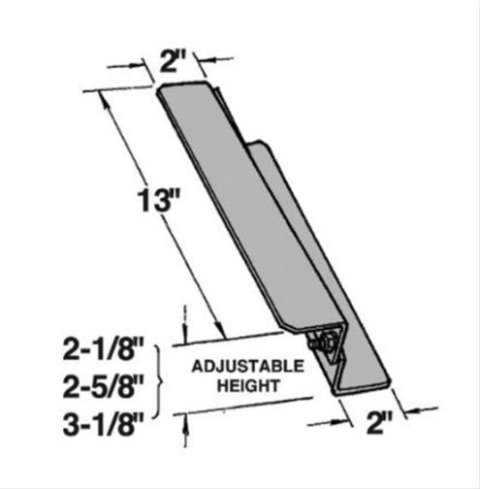 Jaz Products Universal Seat Mounting Brackets 450-010-09 Bracket, Fixed, Steel, Cadmium Plated, Pair