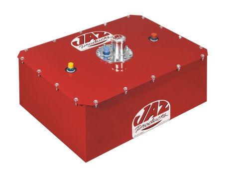 Jaz Products Pro Sport 12 Gallons Fuel Cell with Fill Valve and Flapper 277-012-NF Cell, Flapper, Steel Container, Plastic Bladder, Red, Gallons, No Foam, Each