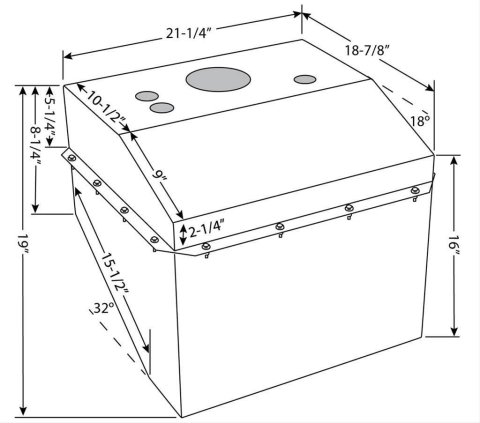Jaz Products Man-O-War 22 Gallons Fuel Cell 285-722-01 Cells, Man-O-War, Gallons, Steel, Black Powdercoated, One -10 AN Outlet, Alcohol, Diesel, E85, Gasoline, Each