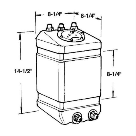 Jaz Products Pro Modified 3 Gallons Fuel Cell 220-003-01 Cell, Modified, Plastic, Black, Gallons, Foam, Each