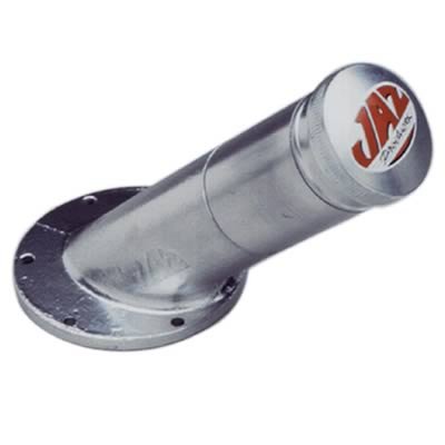 Jaz Products Dragster Fill Valves 345-252-03 Fuel Valve, Aluminum, Natural, 2.25 in. Diameter, 45 Degree, Long Neck, Dragster, 6-Bolt Flange, Each