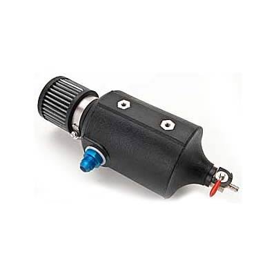 Jaz Products Breather Tanks 605-025-01 Tank, 1 qt., Round, Polyethylene, Black, -6 AN Inlet, Universal, Each