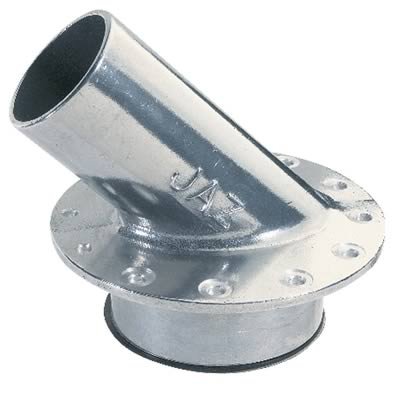 Jaz Products Fast Fill Valves 345-250-03 Fuel Valve, Aluminum, Natural, 2.50 in. Diameter, 45 Degree, 12-Bolt Flange, Each