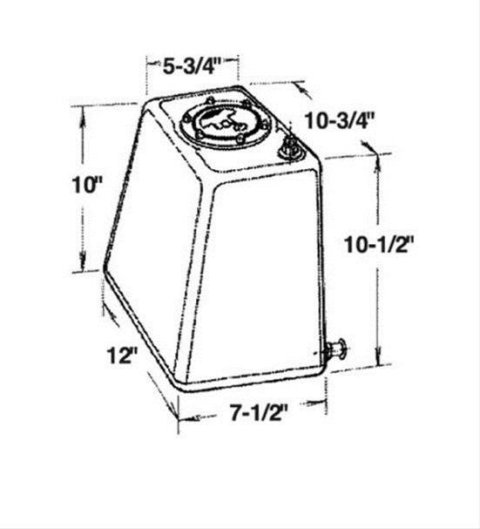 Jaz Products Econo Rail 3 Gallons Fuel Cell 290-103-01 Cell, Rail, Plastic, Black, Gallons, Foam, Each