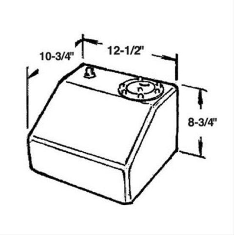 Jaz Products Econo Rail 4 Gallons Fuel Cell 290-104-05 Cell, Rail, Plastic, Natural, Gallons, Foam, Each