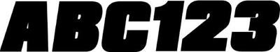 Hardline Products Factory Matched Series 350EC Decals BLK350EC Decals, 350EC, Number/Letter Combos, Vinyl, Black, 2 in Width, 3 in Length, Kit