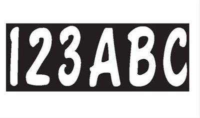 Hardline Products Factory Matched Series 200 Decals WHI200EC Decals, 200, Number/Letter Combos, Vinyl, White, 2 in Width, 3 in Length, Kit