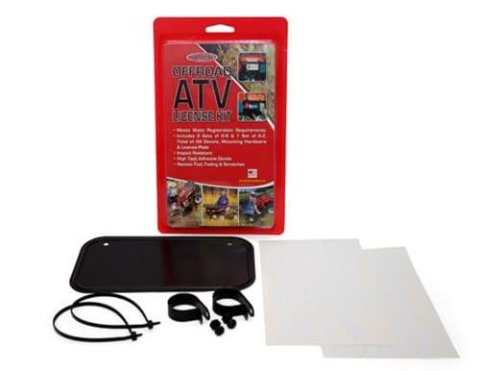 Hardline Products ATV License Plate Kits 2342B Aluminum Black