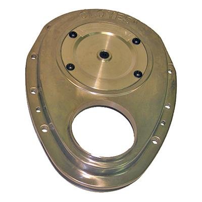 Cloyes Quick Button Two-Piece Timing Covers 9-227 Cover, 2-Piece, Adjustable Cam Button, Aluminum, Chevy, Small Block with Big Block Cam and/or Crank Snout