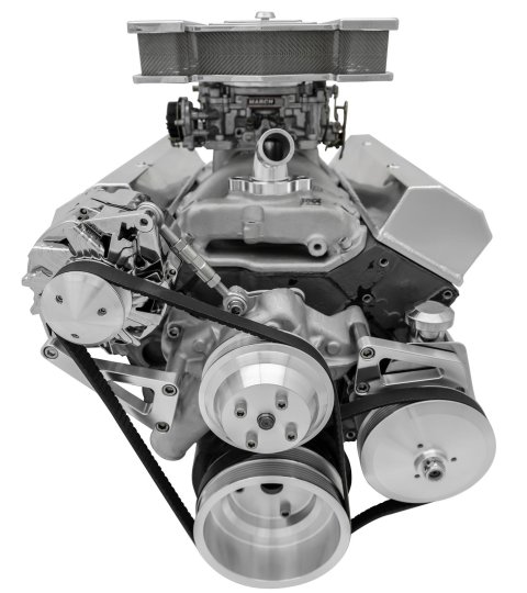 March Performance Serpentine Pulleys and Pulley Sets 22051 Kit, Serpentine, Aluminum, Clear Powdercoated, Chevy, Small Block, Kit