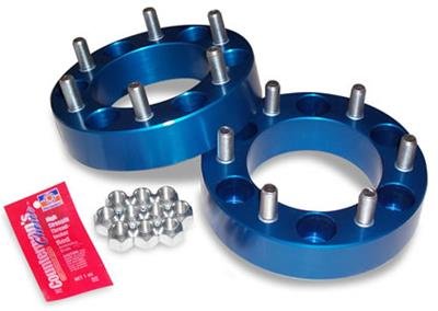 Spidertrax Off-Road 1.5 inch Wheel Spacers WHS005 Spacers, Billet Aluminum, Blue Anodized, 1.50 in. Thick, 6 x 5.50 in. Bolt Pattern, Toyota, Pair