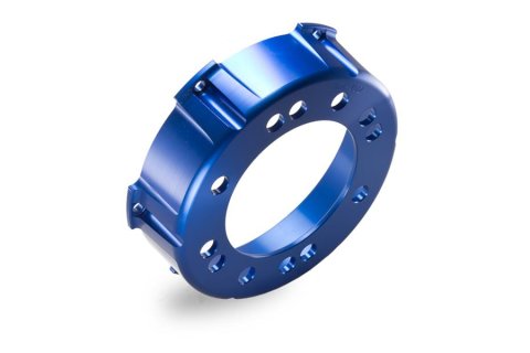 Spidertrax Off-Road Brake Rotor Hats HAT002 Hats, Fixed Mount, Billet Aluminum, Blue, 8 x 6.50 in., 6 x 6.50 in., Bolt Patterns, Each
