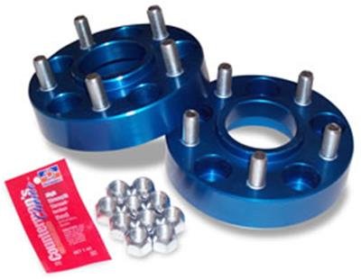 Spidertrax Off-Road 1.25 inch Wheel Spacers WHS002 Spacers, Billet Aluminum, Blue Anodized, in. Thick, 5 x 4.50 in. Bolt Pattern, Jeep, Pair