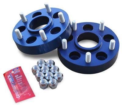 Spidertrax Off-Road Wheel Adapters WHS013 Adapters, Jeep 5 x 4.5 in. to Jeep JK 5 x 5 in. Conversion, Billet Aluminum, Blue Anodized, Pair