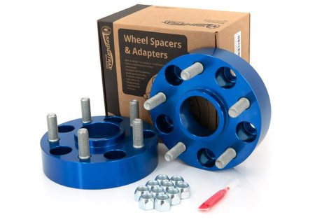 Spidertrax Off-Road 1.75 inch Wheel Spacers WHS024 Spacers, Billet Aluminum, Blue Anodized, in. Thick, 5 x 5 in. Bolt Pattern, Jeep, Pair