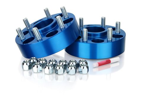 Spidertrax Off-Road 1.5 inch Wheel Spacers WHS025 Spacers, Billet Aluminum, Blue Anodized, 1.50 in. Thick, 6 x 4.50 in. Bolt Pattern, Nissan, Pair