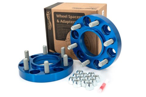 Spidertrax Off-Road 1 inch Wheel Spacers WHS034 Spacers, Billet Aluminum, Blue Anodized, 1.00 in. Thick, 6 x 5.50 in. Bolt Pattern, Toyota, Pair