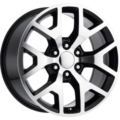 REV Wheels 586 Series OE Replica Gloss Black Machined 20x9 Wheel, Series, Replica, 20 in. x 9 in., Aluminum, Machined, 6 x 5.5 in. Bolt Circle, 6.06 in. Backspace, Each