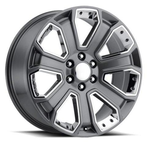 REV Wheels 588 Series OE Replica Silver 22x9 Wheel, Series, Replica, 22 in. x 9 in., Aluminum, Silver, 6 x 5.5 in. Bolt Circle, 6.10 in. Backspace, Each