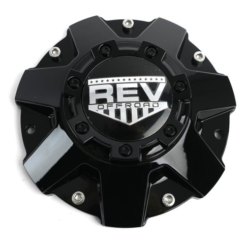 REV Wheels Replacement Center Caps C10885C Cap, Plastic, Black, Snap-On, 885 Offroad Series Wheels, Each