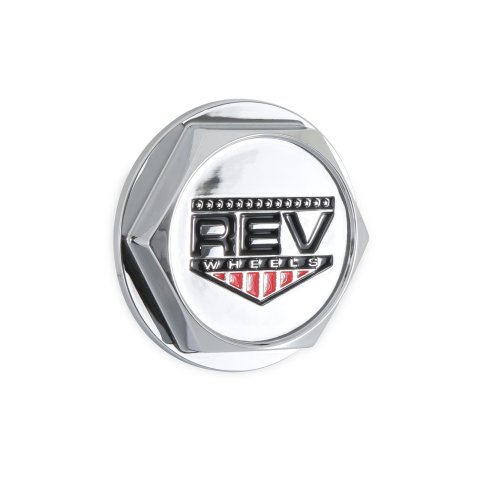 REV Wheels Replacement Center Caps C10110C Cap, Plastic, Chrome, Snap-On, 110C and 110S Series Wheels, Each