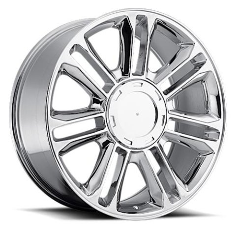 REV Wheels 585 Series OE Replica Chrome 24x10 Wheel, Series, Replica, 24 in. x 10 in., Aluminum, Chrome, 6 x 5.5 in. Bolt Circle, 6.68 in. Backspace, Each