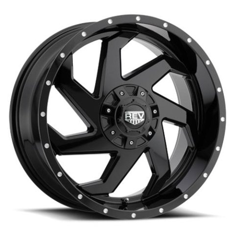 REV Wheels 895 Series Offroad Gloss Black 17x9 Wheel, Series, Offroad, 17 in. x 9 in., Aluminum, Black, 6 x 5.5 in./135mm Bolt Circle, 5 in. Backspace, Each