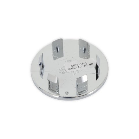 REV Wheels Replacement Center Caps C10652C Cap, Plastic, Chrome, Snap-On, 652 OE Replica Series Wheels, Each