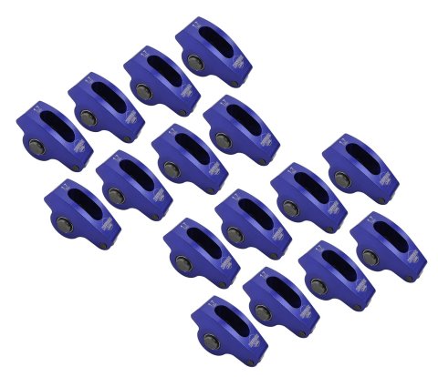 Howards Cams Billet Aluminum Rocker Arms 90075 Arms, Stud Mount, Full Roller, Aluminum, 1.7 Ratio, Fits 7/16 in. Stud, Chevy, 396-454, V8, Set of 16