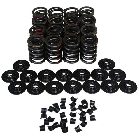 Howards Cams Performance Valve Spring and Retainer Kits 98412-K11 Kits, Performance, Single, Conical, 1.445 in. O.D., 350 lbs./in., 1.125 in. Coil Bind Height, 7 Degree Locks, Retainers, Kit