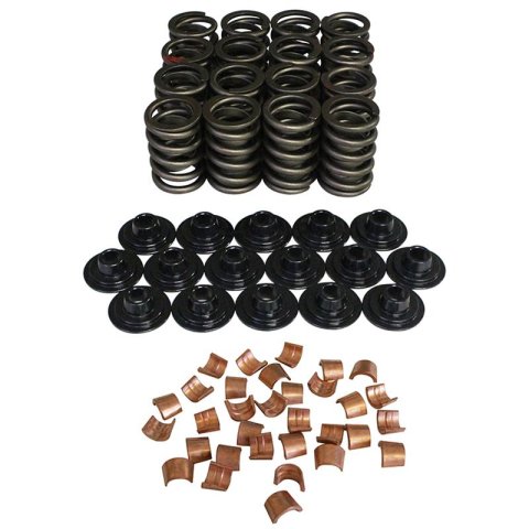 Howards Cams Performance Valve Spring and Retainer Kits 98511-K31 Kits, Performance, Single, Conical, 1.485 in. O.D., 355 lbs./in., 1.150 in. Coil Bind Height, 7 Degree Locks, Retainers, Kit