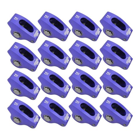 Howards Cams Billet Aluminum Rocker Arms 90070 Arms, Stud Mount, Full Roller, Aluminum, 1.5 Ratio, Fits 3/8 in. Stud, Chevy, 262-400, V8, Set of 16
