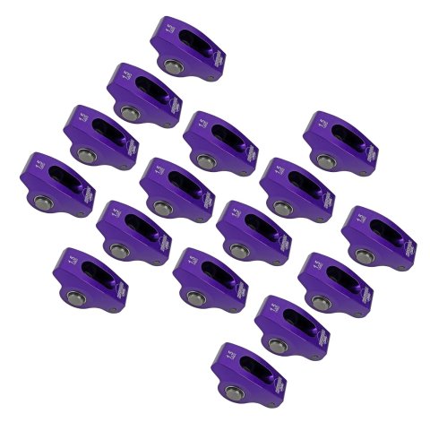 Howards Cams Billet Aluminum Rocker Arms 90072 Arms, Stud Mount, Full Roller, Aluminum, 1.5 Ratio, Fits 7/16 in. Stud, Chevy, 262-400, V8, Set of 16