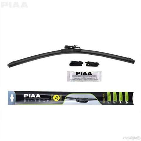 PIAA Si-Tech Wiper Blades 97043 Blade, Si-Tech, Black Plastic Frame, Black Silicone Blade, 17 in., Each