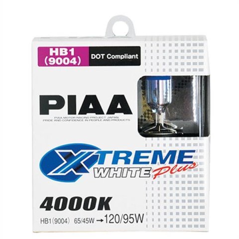 PIAA Xtreme White Plus Light Bulbs 19614 Bulbs, Plus, 9004/HB1 Bulb Style, Halogen, Blue, Pair