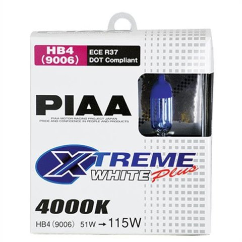 PIAA Xtreme White Plus Light Bulbs 19616 Bulbs, Plus, 9006/HB4 Bulb Style, Halogen, Blue, Pair