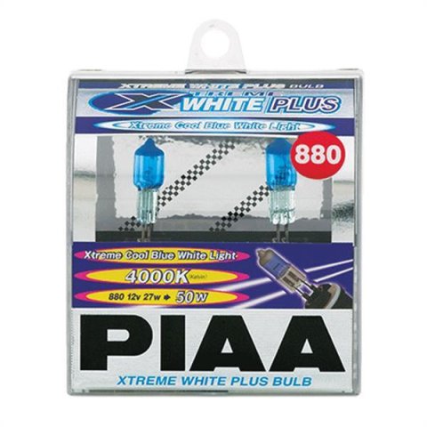PIAA Xtreme White Plus Light Bulbs 18880 Bulbs, Plus, 880, 27 watt, Cool White, Pair.