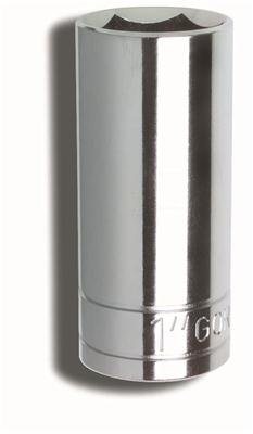 Gorilla Thin Wall Sockets 1316SKT Socket, Steel, Chrome, Wall, Deep Well, 6-Point Hex, 1/2 in. Drive, 13/16 in., Each
