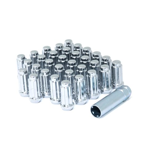 Gorilla Lug Nuts K8TS-14150GR Nuts, 8 Wheels, M14-1.50 Thread, Spline Drive, 60 Degree Seat, Chrome, Sold as a Set 32