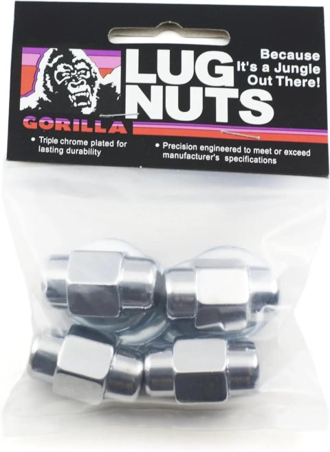 Gorilla Lug Nuts 72187B Short Shank Bagged 1/2