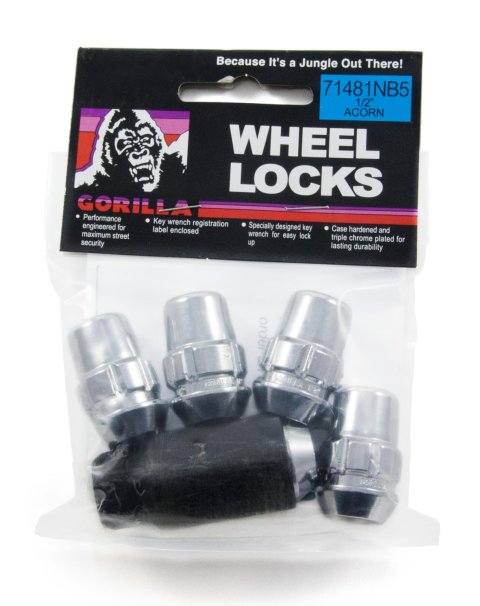Gorilla Wheel Locks 71481NB-5 LUG NUTS
