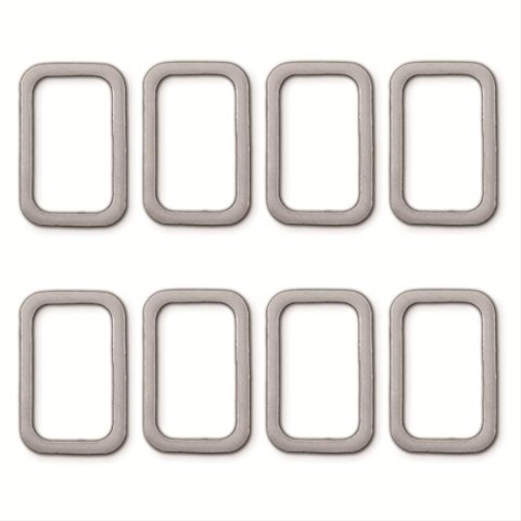 Remflex Exhaust Header Gasket Sets 3034 and Manifold Gaskets, Rectangular Port, Graphite, for Applications with Bassani Model 46049C Headers, 4-valve Only, Ford 4.6L, Set of 8