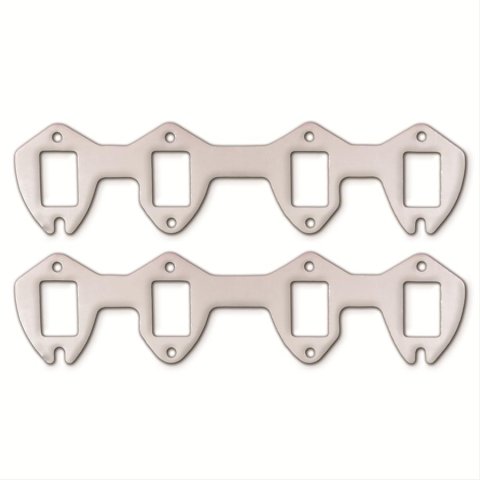 Remflex Exhaust Header Gasket Sets 3008 and Manifold Gaskets, Square Port, Graphite, 8-bolt Type with Vertical Bolt Holes, Ford, Big Block FE, Pair